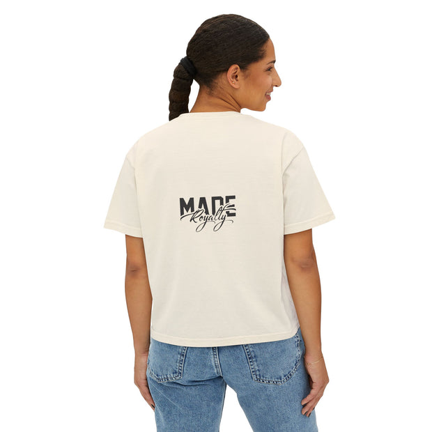 Women's Boxy Tee - Soldier Graphic Art | Made Royalty T-Shirt for Veterans & Military Support